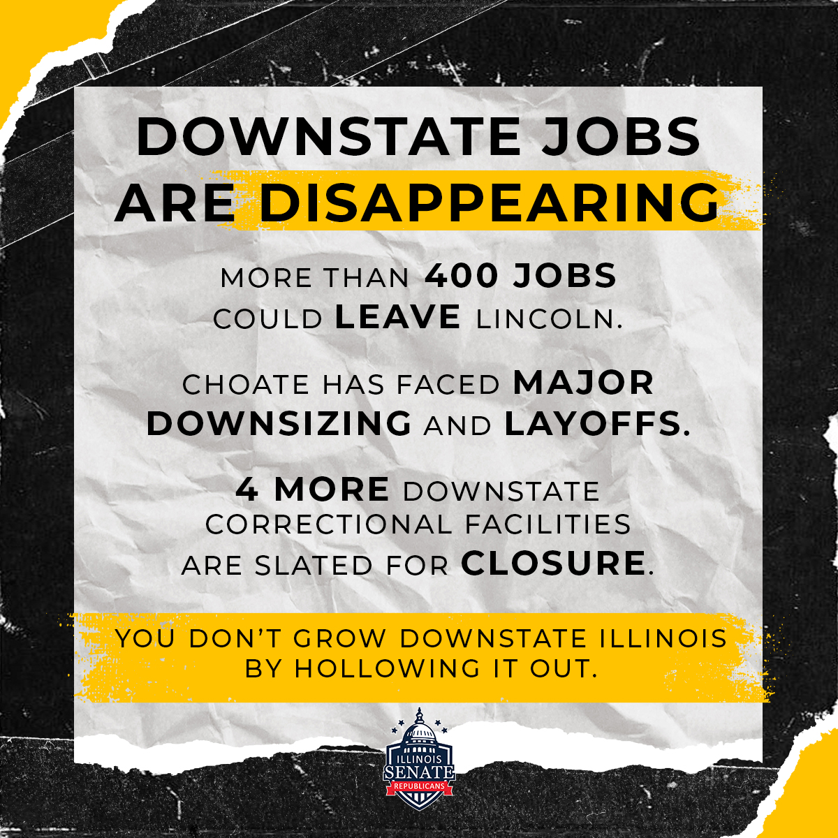 Downstate Jobs Are Disappearing